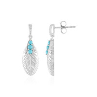 Sleeping Beauty Turquoise Silver Earrings