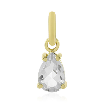 9K White Topaz Gold Pendant