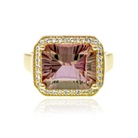 Peach Mystic Topaz Silver Ring