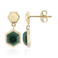 Malachite Silver Earrings