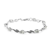 Green Amethyst Silver Bracelet