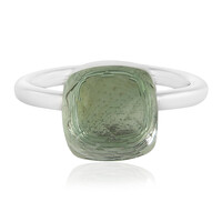 Green Amethyst Silver Ring