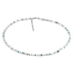 Blue Opal Silver Necklace