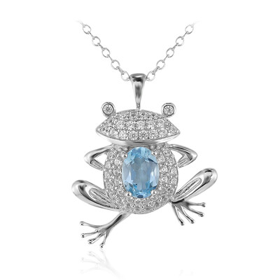Sky Blue Topaz Silver Necklace