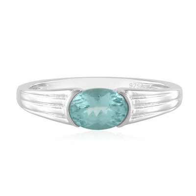 Blue Apatite Silver Ring