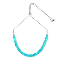 Neon Blue Opal Silver Bracelet