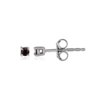 I2 Purple Diamond Silver Earrings
