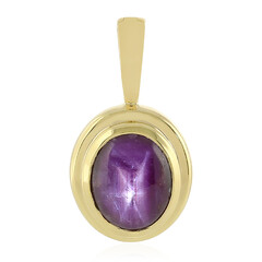 Channapatna Star Ruby Silver Pendant
