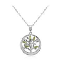 Burmese Peridot Silver Necklace