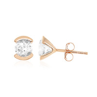 White Topaz Silver Earrings