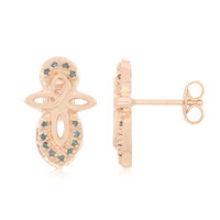 Fancy Diamond Silver Earrings