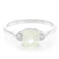 Prehnite Silver Ring