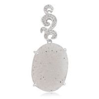 Glitter Agate Silver Pendant