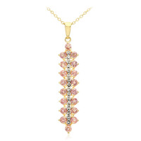 18K Unheated Padparadscha Sapphire Gold Necklace (AMAYANI)