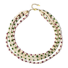White Freshwater Pearl Silver Necklace (Riya)