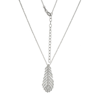 Zircon Silver Necklace (Adela Silber)