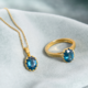 Teal Kyanite Silver Ring