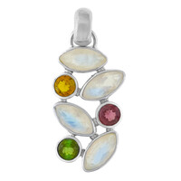 White Labradorite Silver Pendant