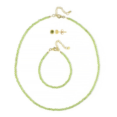 Peridot Silver Set