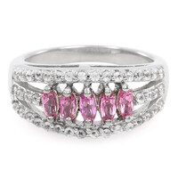 Pink Cuprian Tourmaline Silver Ring