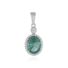 Green Fluorite Silver Pendant