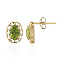 Burmese Peridot Silver Earrings