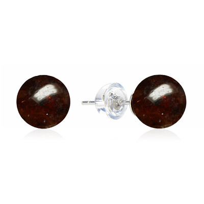 Mozambique Garnet Silver Earrings