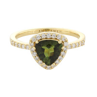18K Nigerian Neon Tourmaline Gold Ring (AMAYANI)
