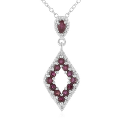 Ruby Silver Necklace