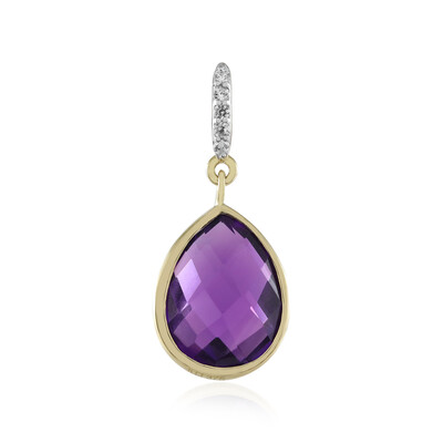 9K Amethyst Gold Pendant