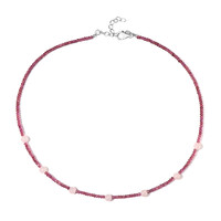 Rose Quartz Silver Necklace