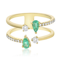 14K Zambian Emerald Gold Ring (CIRARI)