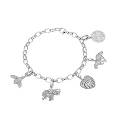Zircon Silver Bracelet (Adela Silber)