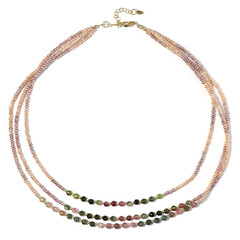 Fancy Tourmaline Silver Necklace (Riya)
