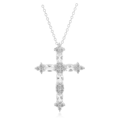 White Topaz Silver Necklace