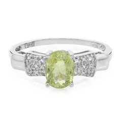 Cuprian Tourmaline Silver Ring