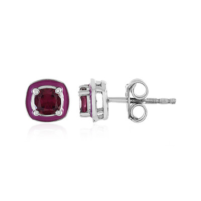 Rhodolite Silver Earrings
