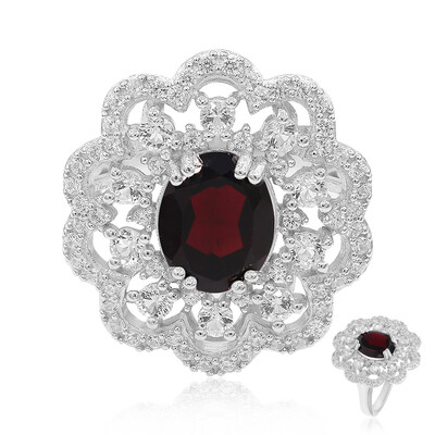 Indian Garnet Silver Ring
