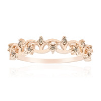 9K SI1 Argyle Rose De France Diamond Gold Ring