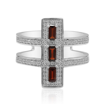 Garnet Silver Ring