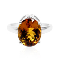 Cognac Scapolite Silver Ring