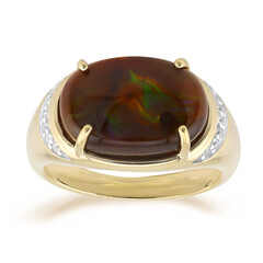 9K Fire Agate Gold Ring