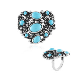 Sleeping Beauty Turquoise Silver Ring (Desert Chic)