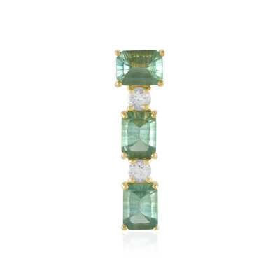 Green Fluorite Silver Pendant