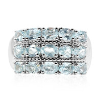 Sky Blue Topaz Silver Ring
