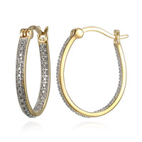 I3 (I) Diamond Silver Earrings