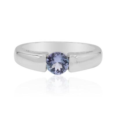Unheated Tanzanite Silver Ring