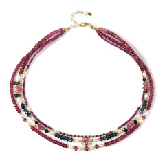 London Blue Topaz Silver Necklace (Riya)