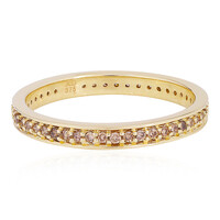 9K I4 Champagne Diamond Gold Ring