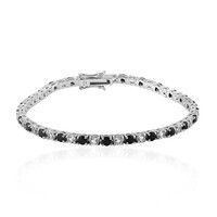 Black Sapphire Silver Bracelet